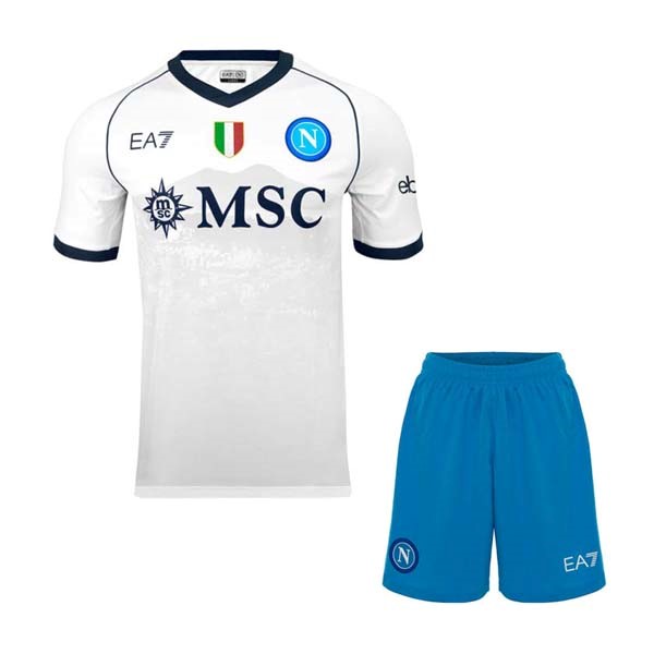 Camiseta Napoli 2ª Niño 2023/24 Blanco